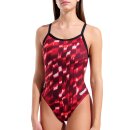 Arena Womens Wave Swimsuit Challenge Back Black - Team Red