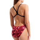 Arena Womens Wave Swimsuit Challenge Back Black - Team Red