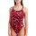 Arena Womens Wave Swimsuit Challenge Back Black - Team Red