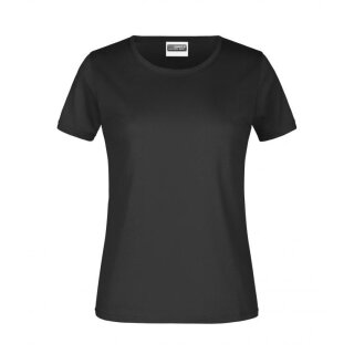 Damen T-Shirt Baumwolle Schwarz