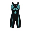 Powerskin Air3 Open Back Black Teal Arena Wettkampfanzug