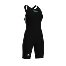 Powerskin Air3 Open Back Black Teal Arena Wettkampfanzug