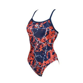ARENA Earth Texture Badeanzug Rot Blau 32