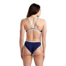 One Double Cross Back Navy White Silber Arena Schwimmanzug 32