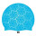 Gemusterte Badekappen Blau Silber 06