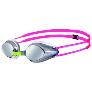 ARENA Tracks Junior Schwimmbrille verspiegelt Silver White Fuchsia 18