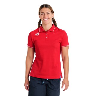 Womens Team Poloshirt Solid Cotton Weiß 100 XL