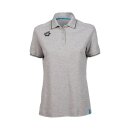 Womens Team Poloshirt Solid Cotton Grau Meliert 550 S
