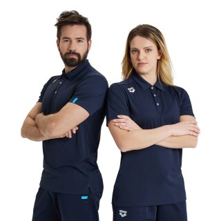 Unisex Team Poloshirt Solid Weiß 100 XS