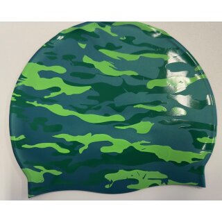 Gemusterte Badekappen Camouflage grün 79