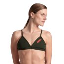 ARENA Solid Tie Back Top Dark Sage