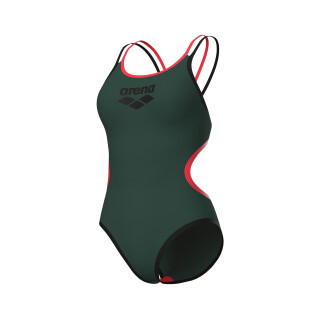 ARENA One Double Cross Back Darke Sage Fluo Red 38