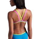ARENA One Double Cross Back   Turquoise Fluo Pink Soft Green