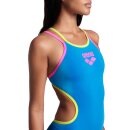 ARENA One Double Cross Back   Turquoise Fluo Pink Soft Green