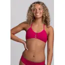 Jolyn Bikini Europe Bottom Farbe Dragon Fruit Smocked-Geriffelt M
