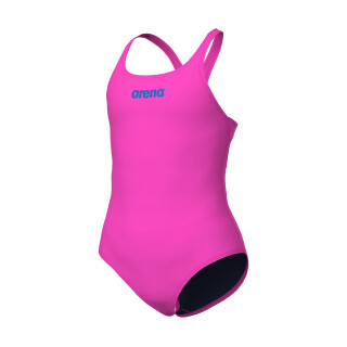 ARENA Team Badeanzug Swim Pro Solid Girl  Shoking Pink-Blue River 110