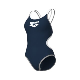 One Double Cross Back Navy White Silber Arena Schwimmanzug 40