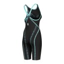 Powerskin Primo Closed Back Black Teal Arena Wettkampfanzug 32
