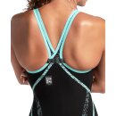 Powerskin Primo Closed Back Black Teal Arena Wettkampfanzug 34