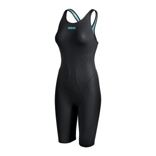 Powerskin Impulso Open Back Black Teal Arena Wettkampfanzug 34