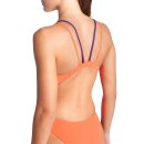 Tech Multi Solid BrightCoral Plum Womens Arena Schwimmanzug 36