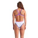One Double Cross Back WhiteNeon BlueFluoPink Arena Schwimmanzug