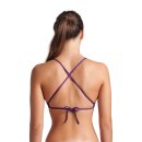 ARENA Solid Tie Back Top Plum BrightCoral Bikinioberteil