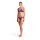 ARENA Solid Tie Back Top Plum BrightCoral Bikinioberteil