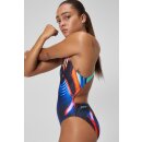Speedo Badeanzug Leaderback Schwarz-Blaumulti