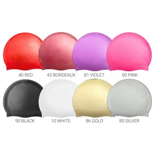 300 Stück à 6,40€ Classic Silikon Badekappen einfarbig bedruckt 21 Yellow