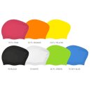 50 Stück à 10€ Premium Silikon Long Hair Badekappen einfarbig bedruckt 90 Black