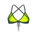 ARENA Solid Tie Back Top DarkSage-White Bikinioberteil
