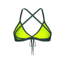 ARENA Solid Tie Back Top DarkSage-White Bikinioberteil