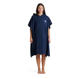 ARENA Baumwoll Poncho Navy - White