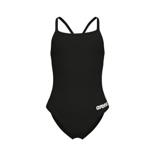 Girls Team Swimsuite Challenge Solid Black White